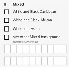 The 'mixed' question from the 2001 Census