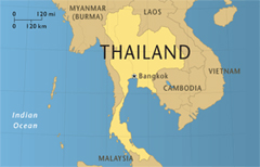 map of Thailand