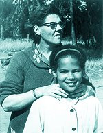 Sandra Laing with her mother
