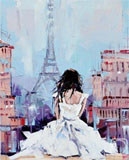 girl overlooking paris