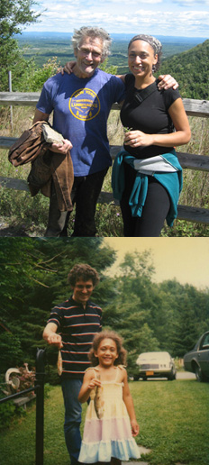 Meadow Braun with her father top 2007 bottom 1982