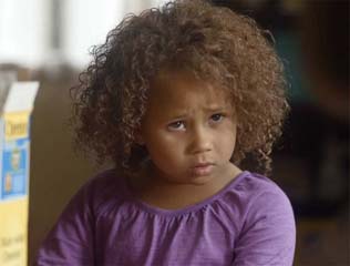 Mixed-race child from the Cheerios advert