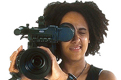 woman with video camera