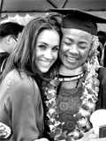 Meghan with her mother during her graduation
